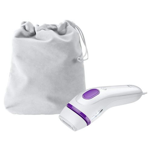 Braun Silk-expert 3 Bd 3005 Épilateur Lumière Pulsée Intense Ipl Blanc/violet - Système D'épilation Permanente + Pochette