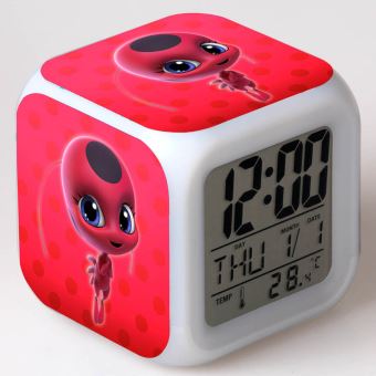 Réveil enfant LED Multifonctionnel Coloré - Miraculous Ladybug #25
