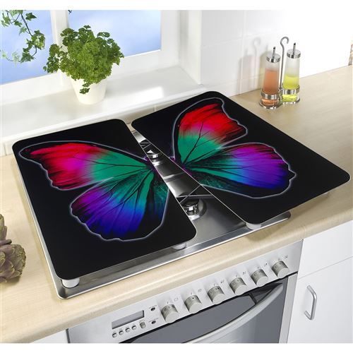2 Couvre-plaques universel - Papillon nocturne