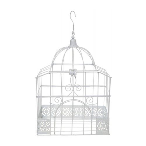 tirelire cage rectangulaire blanche 24 x 34 cm