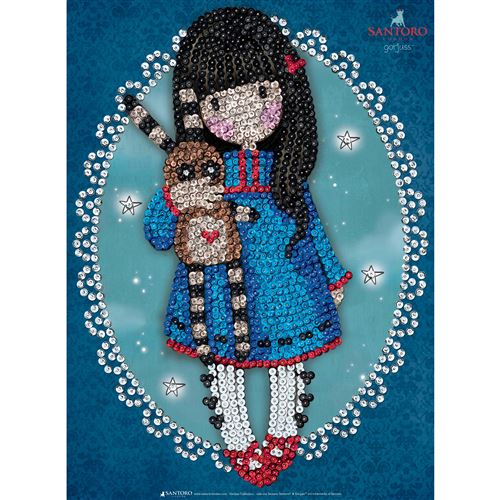 Tableau sequin art gorjuss bleu - sequin art