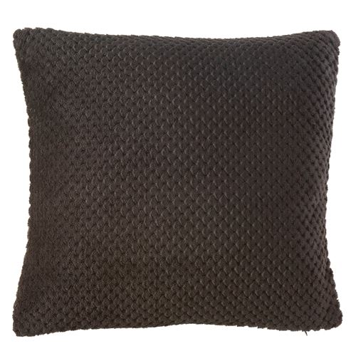 Housse de coussin +encart 40 x 40 cm coral jacquard didou Noir