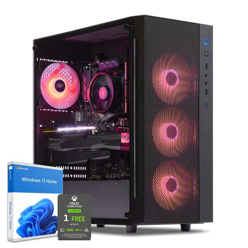 PC Gaming AMD Ryzen 5 2600, RTX 2080 Super, 16 Go RAM DDR4, 250Go SSD NVMe M.2 PCIe, 2To HDD, USB 3.1. PC Gamer Ultimate. Unité centrale avec Win 10