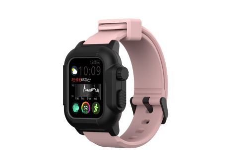 Bracelet en silicone WISETONY pour Apple Watch Series 4 40mm - Noir&Rose