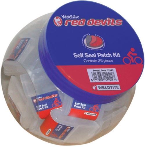 Weldtite patches de pneus 6 pcs en boîte - affichage à 36 pièces