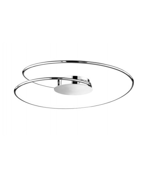 Plafonnier LOUIS chrome 1 ampoule LED hauteur 20 Cm