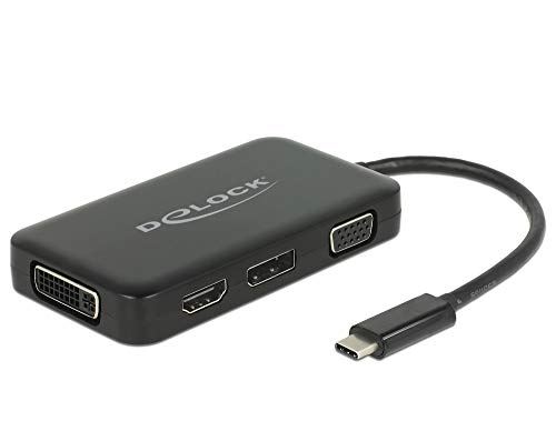 DeLOCK 63929 hub & concentrateur USB 2.0 Type-C Noir - Hubs & concentrateurs (USB 2.0 Type-C, DVI-I