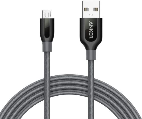 Anker PowerLine+ - Câble USB - Micro-USB de type B (M) pour USB (M) - 1.8 m - gris