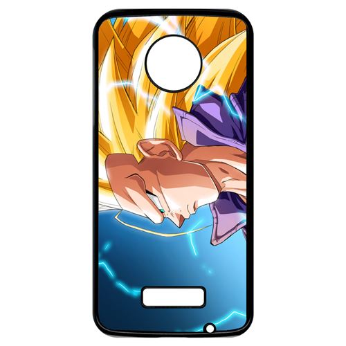 Coque My-Kase pour Moto Z - dragon ball gt trunks super saiyan 3 - Plastique Noir