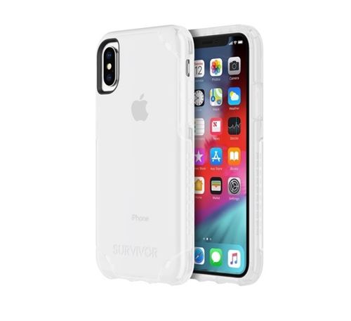 Griffin Survivor Strong - Achterzijde behuizing voor mobiele telefoon - polycarbonaat - transparant - voor Apple iPhone XS