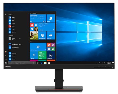 Lenovo ThinkVision T27q-20 - Écran LED - 27 - 2560 x 1440 QHD - IPS - 350 cd/m² - 1000:1 - 4 ms - HDMI, DisplayPort - noir corbeau