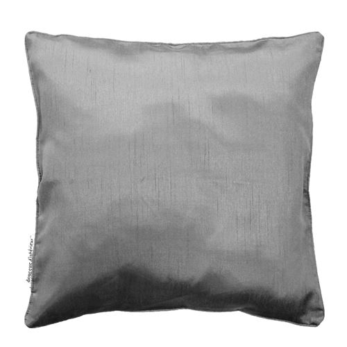 Housse de coussin +encart 40 x 40 cm shantung uni shana Perle