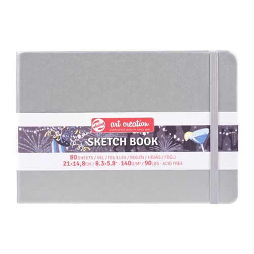 Carnet Croquis - 21 X 14,8Cm - 80 Feuilles - 140G - Argent - Royal Talens