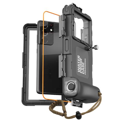 Coque de plongée professionnelle FLOODKING Samsung Galaxy S24/S23/S22 Plus – Étanche 15m/1h,écran tactile HD joint anti-fuite, Noir