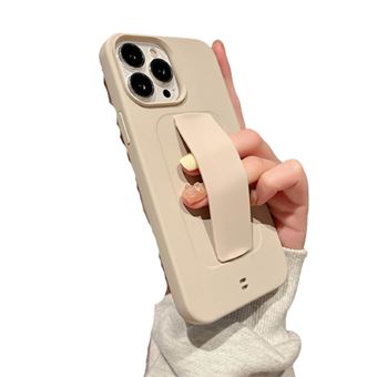 Coque Compatible iPhone 14 Pro FONGWAN avec Dragonne Sangle Bracelet Support Antichoc Silicone - Blanc - 1