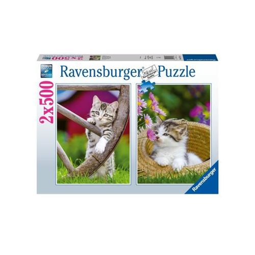 Ravensburger - Puzzle 2x500 pieces - Les chatons a la campagne - Des 10 ans - 17269