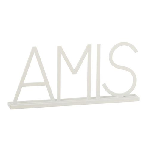 GENERIQUE - Objet de décoration Amis - Métal - 48cm - Blanc - Image 2