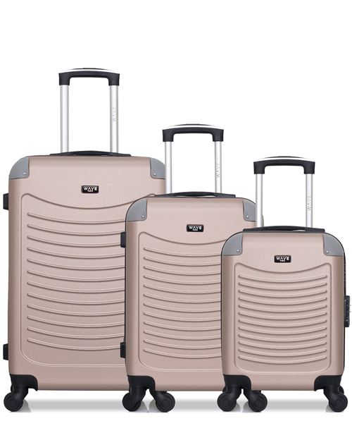 wave paris - lot de 3 - valise weekend, valise