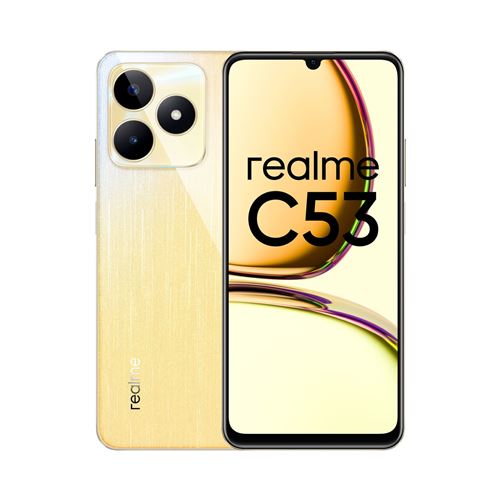 Realme C53 - 4G smartphone - double SIM - RAM 6 Go / Mémoire interne 128 Go - microSD slot - 6.74 (90 Hz) - 2x caméras arrière 50 MP, 0.08 MP - front camera 8 MP - champion d or