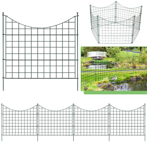 Ensemble de clôture d'étang Clôture d'étang Kit de clôture sous-arcade Clôture de jardin Arche Infér
