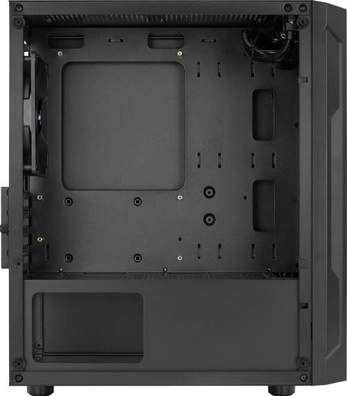 Non Communiqué Noir Aerocool Trinity Mini-G-Bk-V2 - Mt - Micro Atx - Panneau Latéral Fenêtré (Verre Trempé) - Pas D'alimentation (Atx) - Usb/Audio