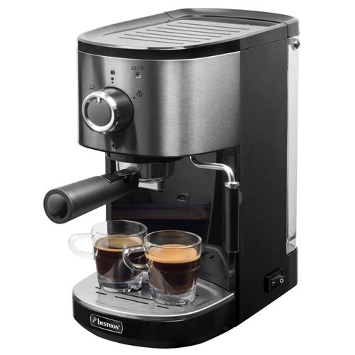 Machine &agrave; expresso 15 bars argent Bestron AES800STE - argent