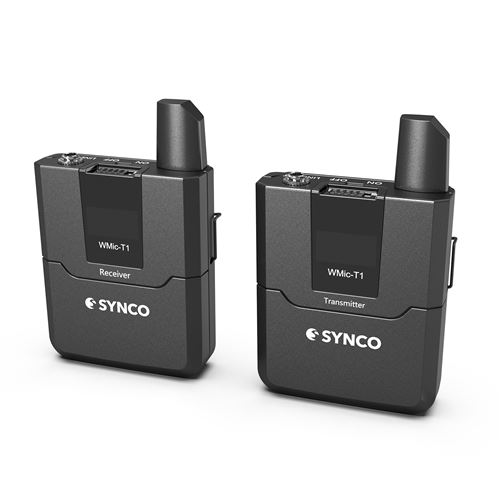Microphone SYNCO T1 UHF Microphone Sans Fil Noir