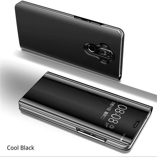 pour Huawei P30 Pro Clear View Etui à Rabat Cover Flip Case Housse Translucide Miroir Antichoc Noir Little Boutik®