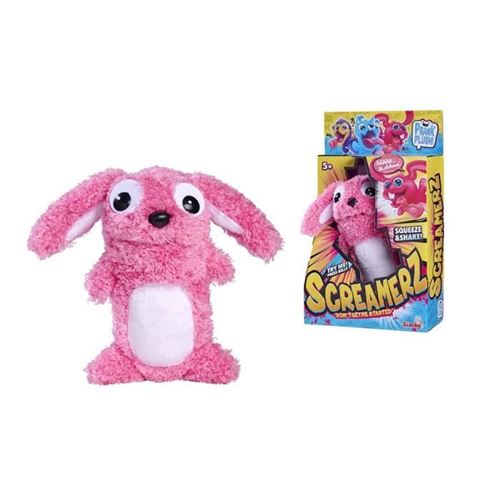 Smoby - Screamerz - Peluche Intéractive Amusante - Lapin - 27 Cm - Bruits En La Secouant Ou Appuyant Sur Le Bouton
