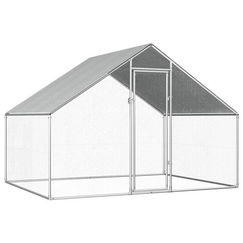 Poulailler d extérieur 2,75 x 2 x 1,92 m Acier galvanisé