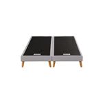 SIMMONS Sommier Decor 2x80x200 à Lattes avec 8 Pieds Bois