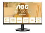 AOC U27B3A - Écran LED - 27" - 3840 x 2160 4K UHD (2160p) @ 60 Hz - IPS - 350 cd/m² - 1000:1 - HDR10 - 4 ms - 2xHDMI, DisplayPort - haut-parleurs - noir