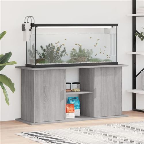Vidaxl - Support pour aquarium sonoma gris 121x41x58cm bois d'ingénierie