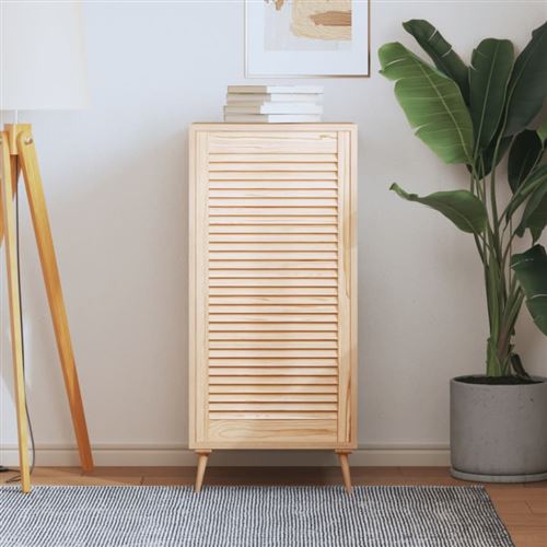 vidaXL Porte à persiennes Bois de pin massif 99,3x49,4 cm