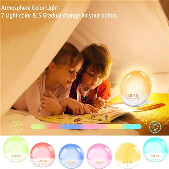 Lampe de Chevet LED Touch Rechargeable par USB Smart Coloré RGB LED  Veilleuse Sans fil BT