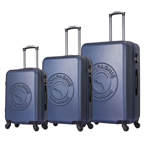 Ensemble de 3 valises à roulettes navy Compagnie De Californie cc-t366 navy