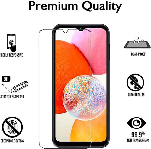 Selencia Protection d'écran en verre trempé pour Samsung Galaxy A14 (5G/4G)