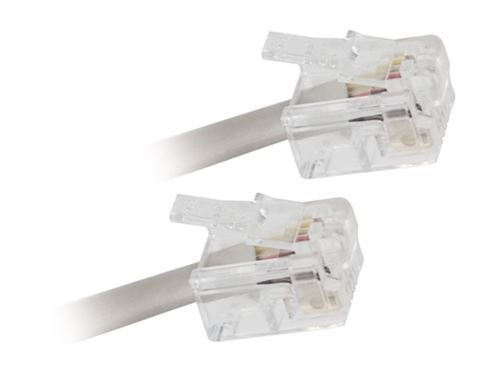 APM - Câble de téléphone - RJ-11 (M) pour RJ-11 (M) - 5 m - blanc