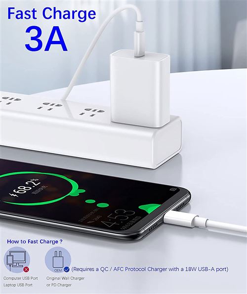 1 Câble De Chargeur Usb C 60 W Câble Usb C Vers Usb C Pour Iphone 15 Pro  Max Plus, Câble De Chargeur C 60 W (3,1 A) Charge Rapide Pour Samsung
