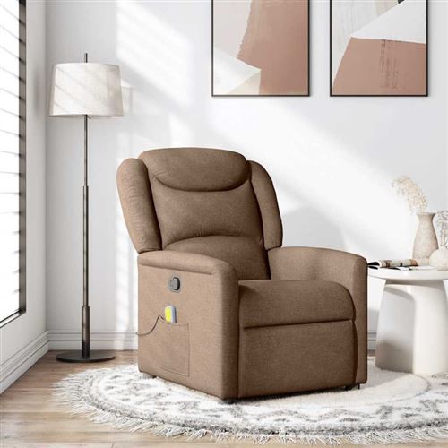 Non Communiqué Marron Fauteuil De Massage Inclinable Tissu