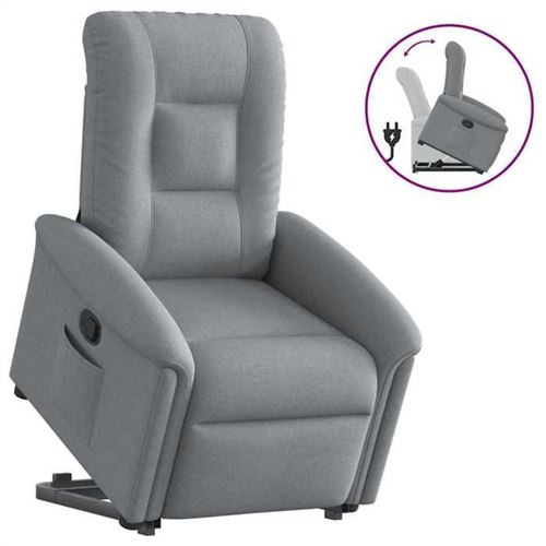 Non Communiqué Gris Vidaxl Fauteuil De Relaxation Inclinable Tissu Clair
