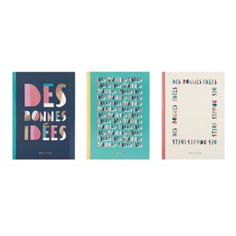 Lot De 3 Carnets A5 Lignés - Des Bonnes Idées - Draeger Paris