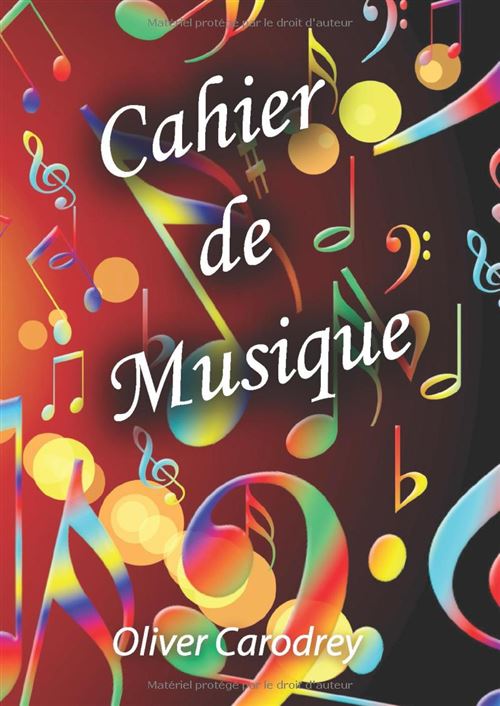 Cahier De Musique Narratik A4 108 Pages 12 Portées Couverture Funky