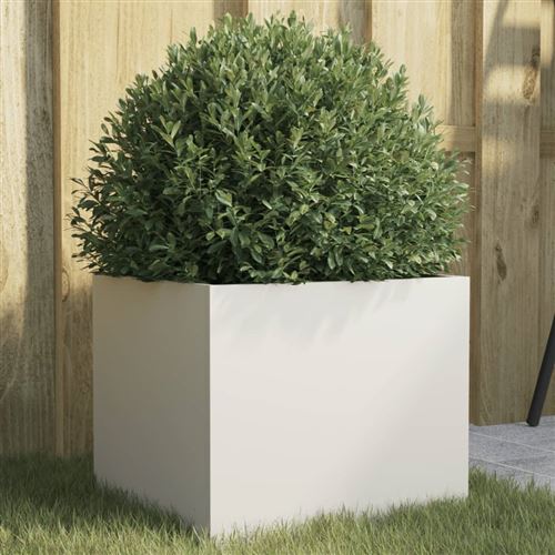 vidaXL - Jardinière - 32x30x29 cm - Blanc - Image 2