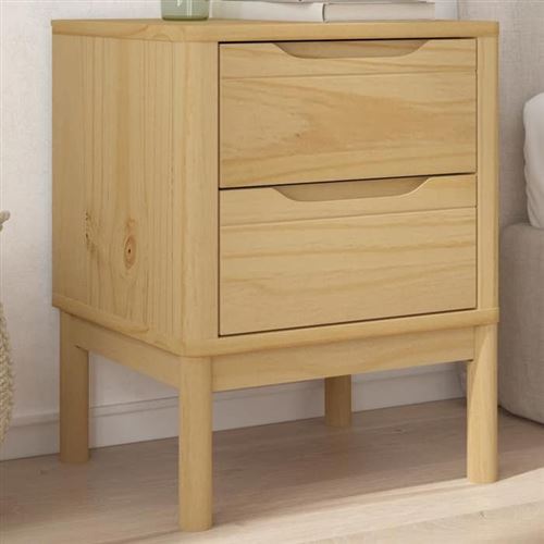 Vidaxl Marron Table De Chevet Floro - Cire - Image 3