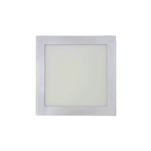 Plafonnier LED carré EDM - 20W - 1500 lumens - 6400K - Chromé - 31597