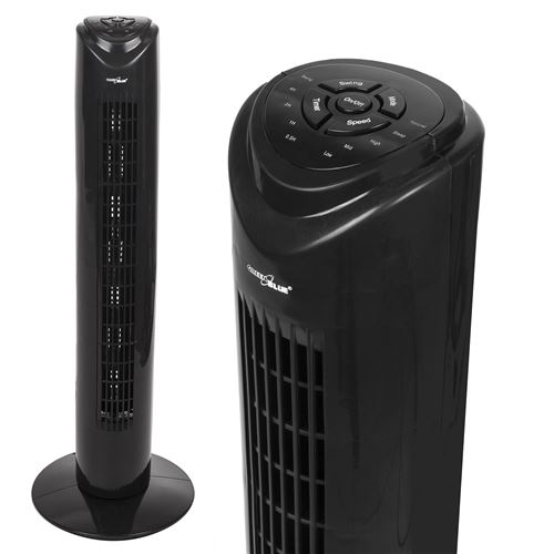Green Blue GB645 Ventilateur colonne avec télécommande 3 modes 3 vitesses oscillation 80° 45W Minuterie Hauteur 82 cm