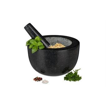 Mortier et Pilon en Granit | Ustensile de cuisine | L'Atelier des Épices