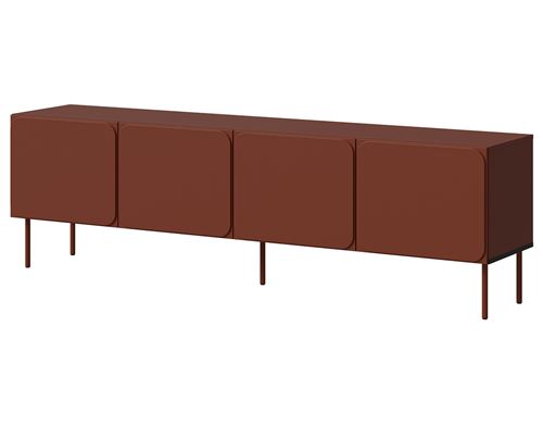BEST MOBILIER Elvis - meuble tv 200 cm - 4 portes - Terracotta
