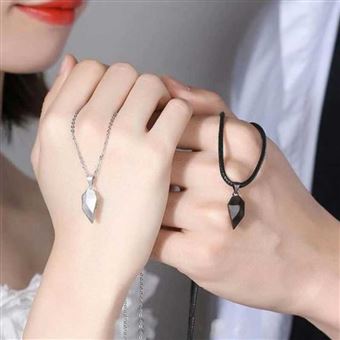 Colliers magnétiques en forme de coeur pour couple - Bijou - Achat & prix